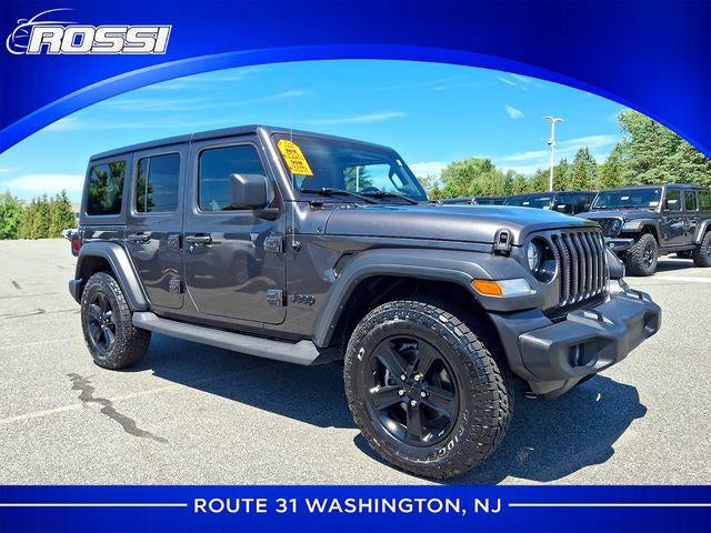 2022 Jeep Wrangler Unlimited Sport Altitude 4x4 in Granite Crystal Metallic Clearcoat — front three-quarter view