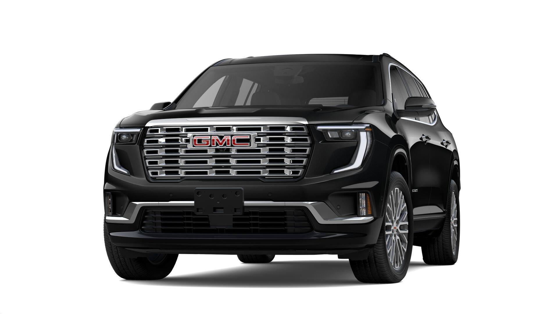 2026 GMC Acadia Denali in Ebony Twilight Metallic — front three-quarter view