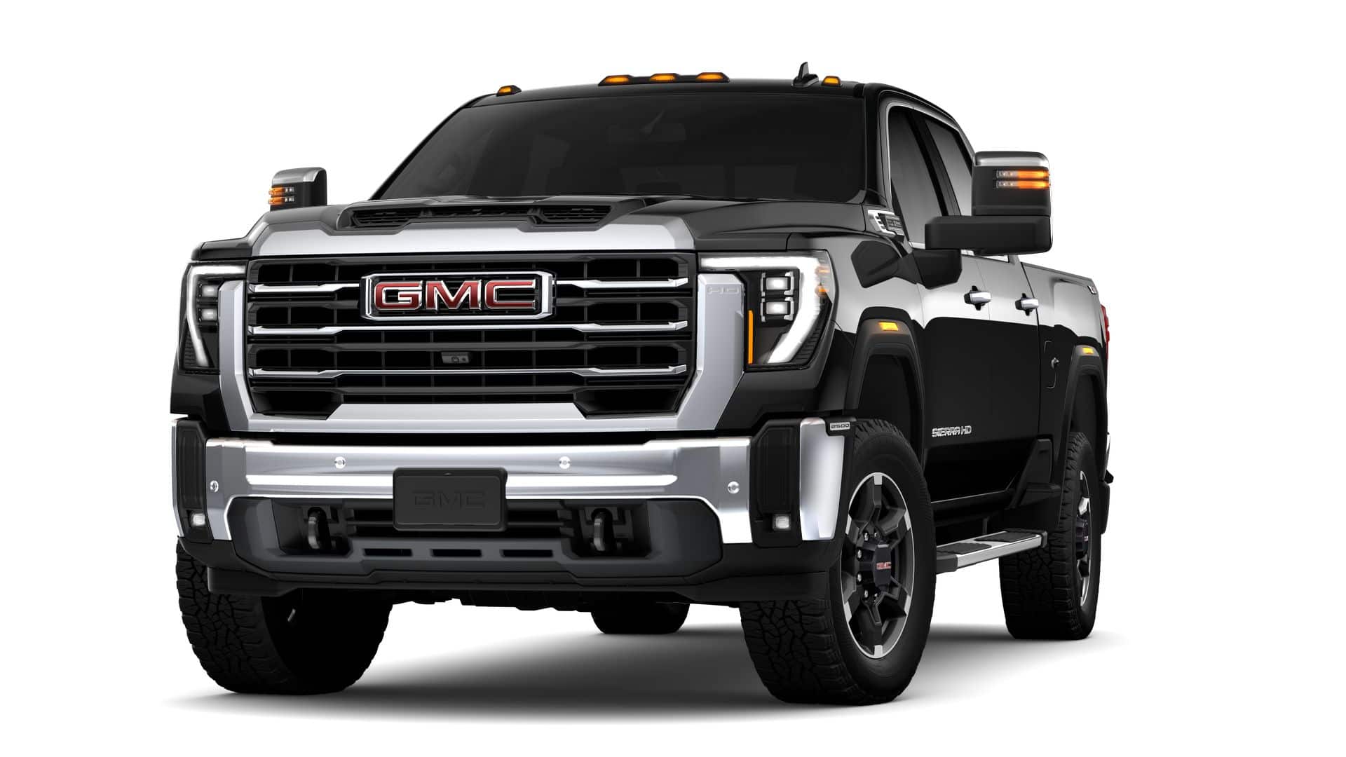 2026 GMC Sierra 2500 HD SLT in Onyx Black — front three-quarter view