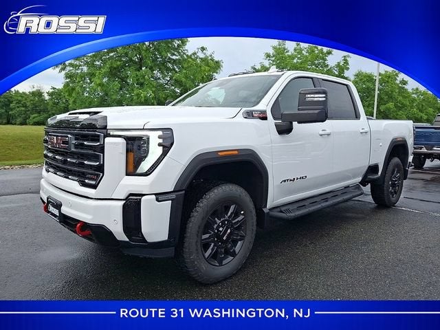 2026 GMC Sierra 2500 HD AT4 in Summit White — front three-quarter view