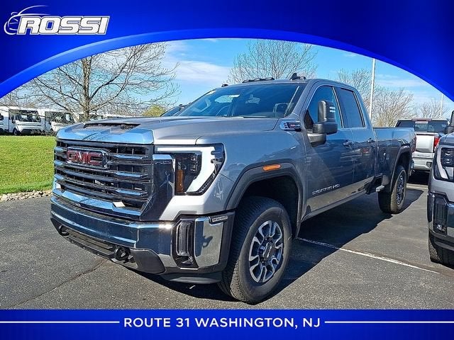2026 GMC Sierra 2500 HD SLE in Sterling Metallic — front three-quarter view