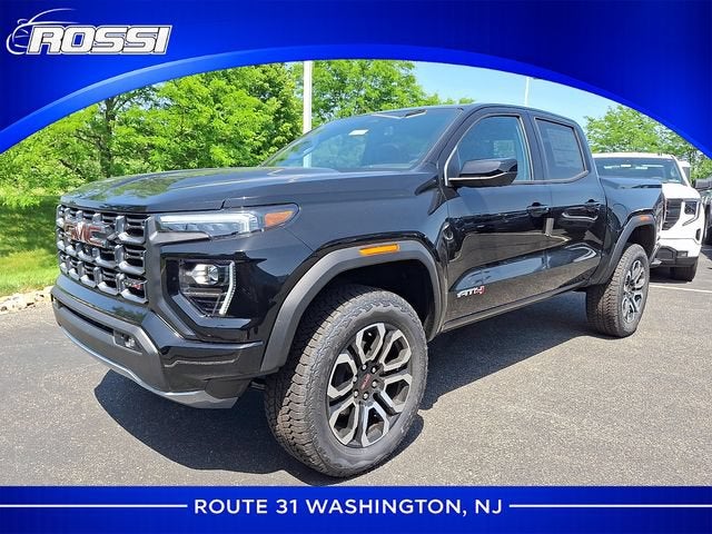 2026 GMC Canyon AT4 in Onyx Black — front three-quarter view