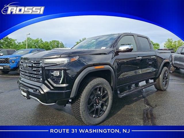 2026 GMC Canyon Denali in Onyx Black — front three-quarter view