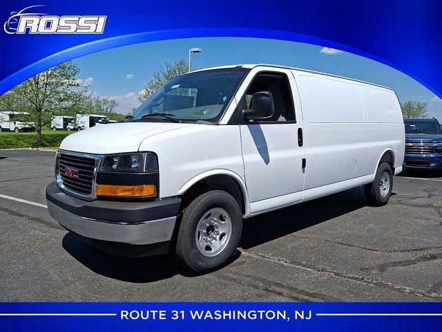2026 GMC Savana Cargo Work Van in Summit White — front three-quarter view