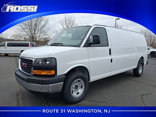 2026 GMC Savana Cargo Work Van in Summit White — front three-quarter view