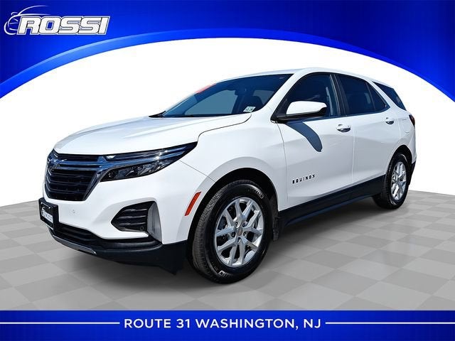 2023 Chevrolet Equinox LT in Summit White — front three-quarter view